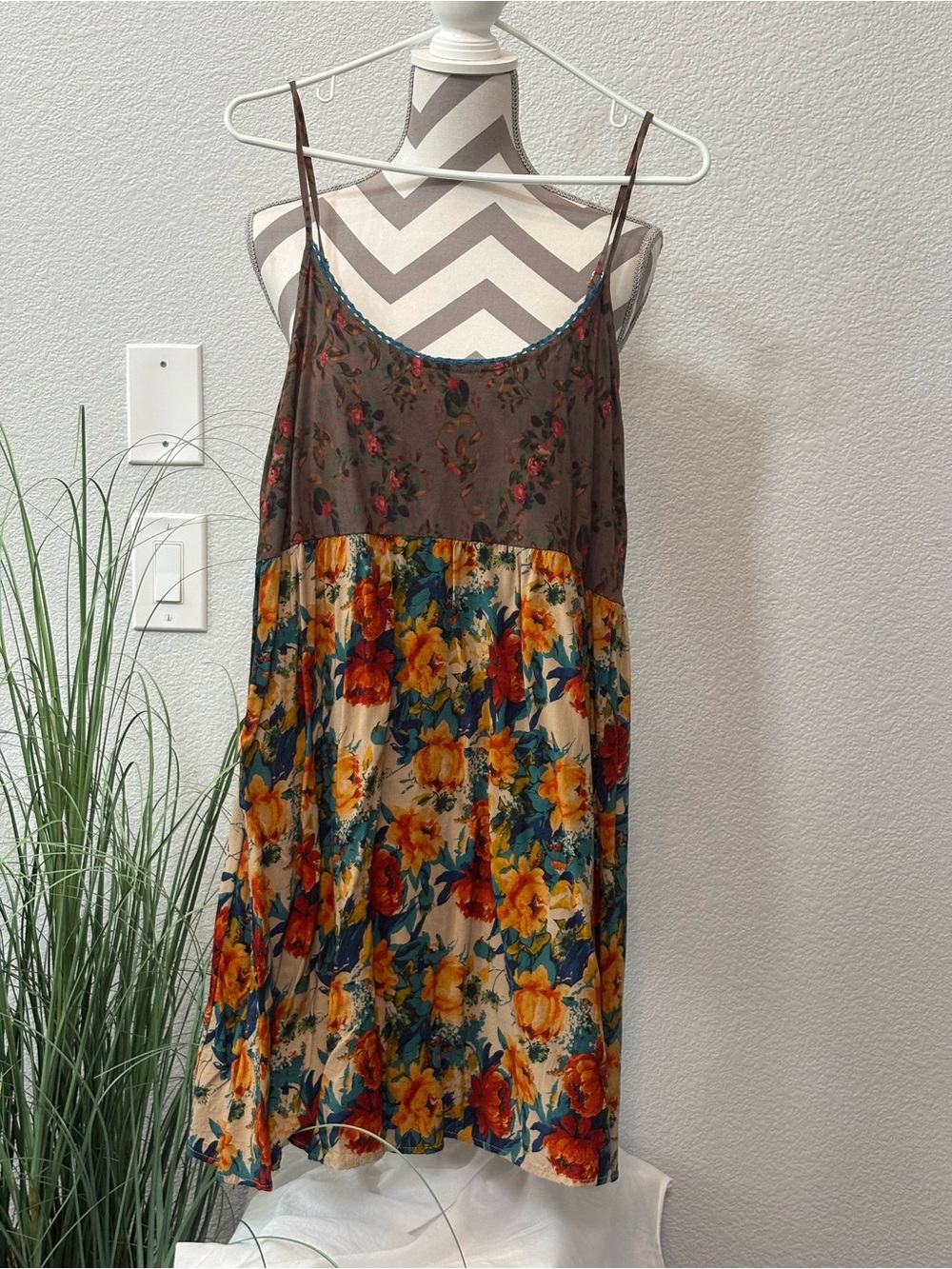 Natural Life Floral Spaghetti-Strap Summer Dress in Multi-Color